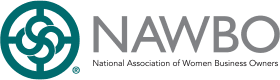 The national association of women business owners logo promoting Business Development.