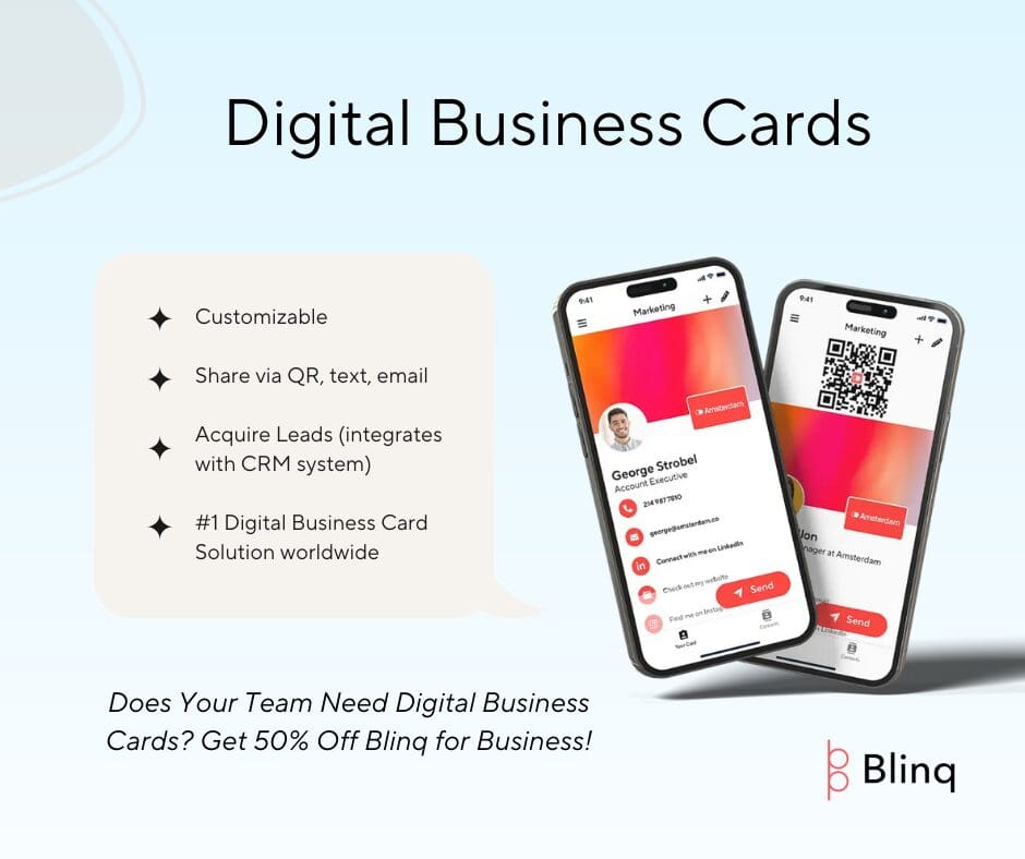 Black Dragon Technologies Blinq Digital Business Cards Affiliate 50% discount link