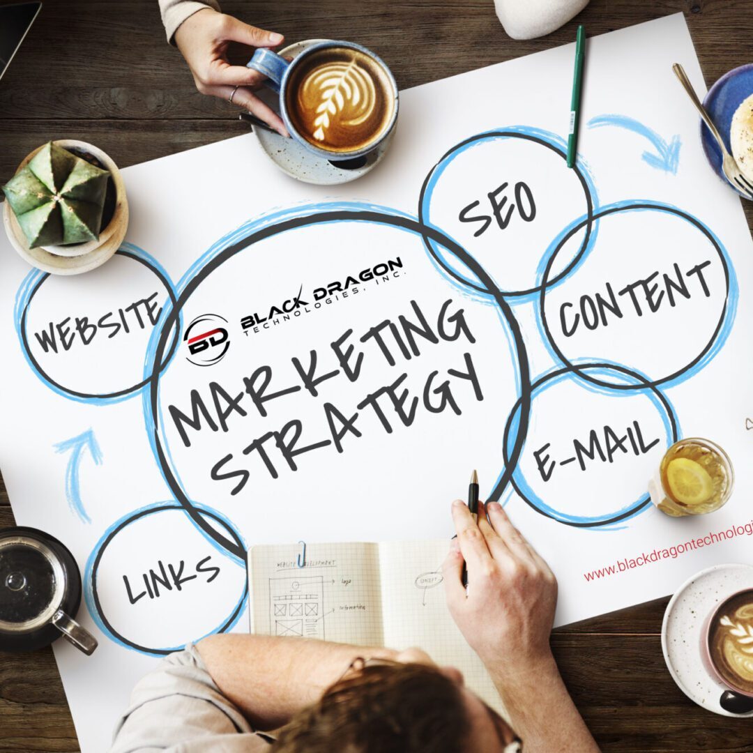 A group of people start your journey to transform your business by working on a marketing strategy.